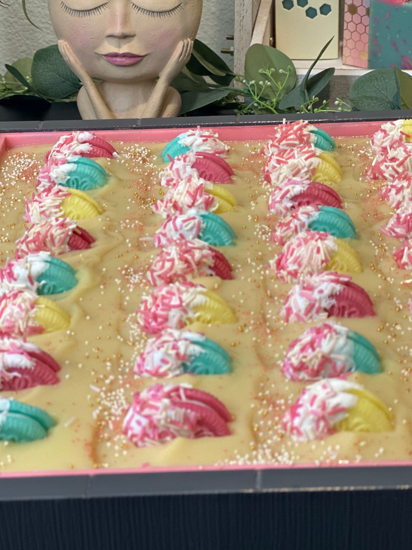 Fruity Layer Cake Soap Slice