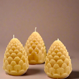 Beeswax Pine Cone Candle