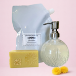 Dandelion collection of liquid and bar soaps