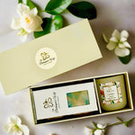 Gardenia Peach Soap & Candle Gift Box - Beekeepers.Wife