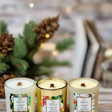 Cozy Floral Wood Wick Candle Trio