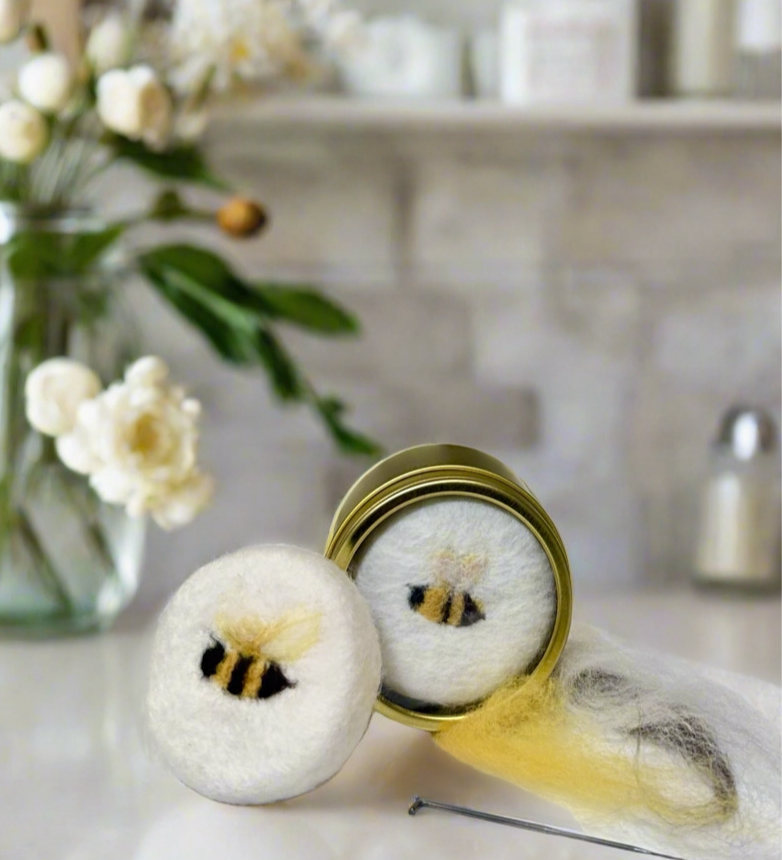 Honey Bee Merino Wool Felted Soap - Beekeepers.Wife