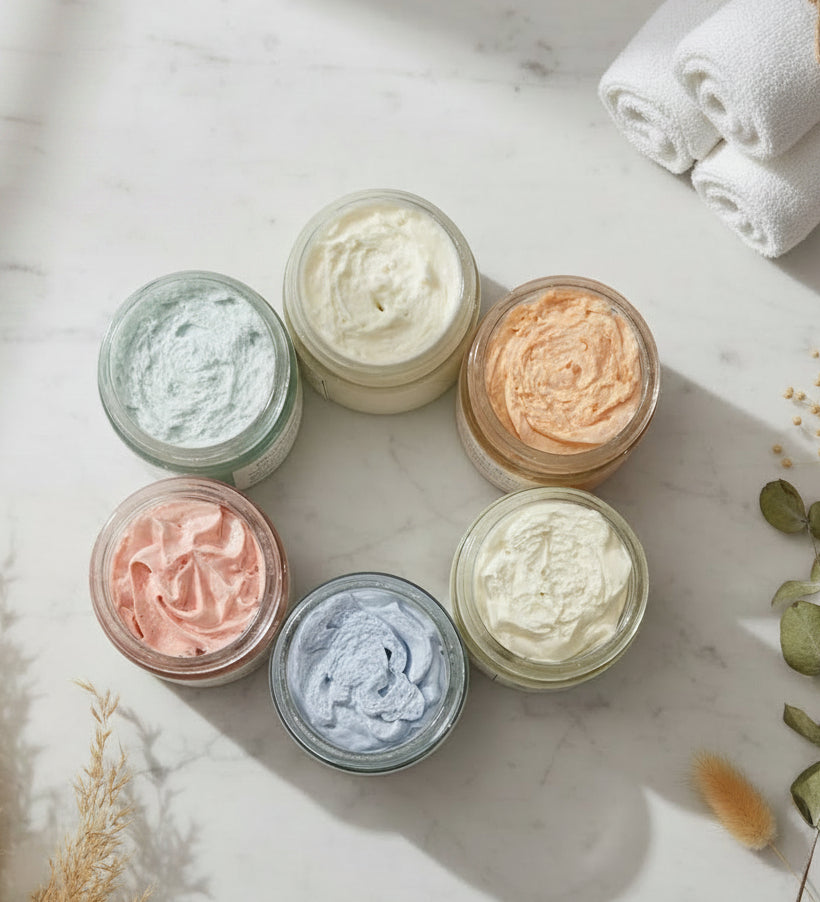 Mini Jars of Shea Butter Whipped Body Butter