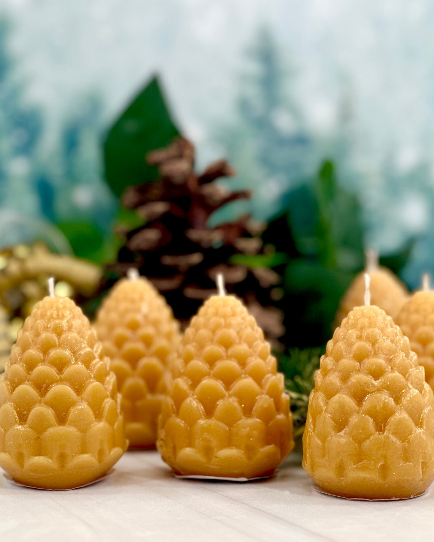 Beeswax Pine Cone Candle - Beekeepers.Wife