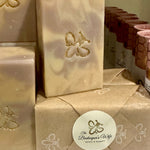 Lavender Lemongrass Artisan soap stacks wrapped in custom paper