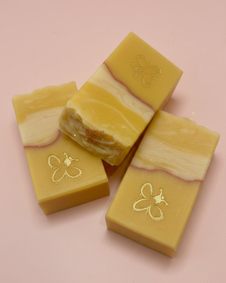 Stack of JOY Handmade Soaps