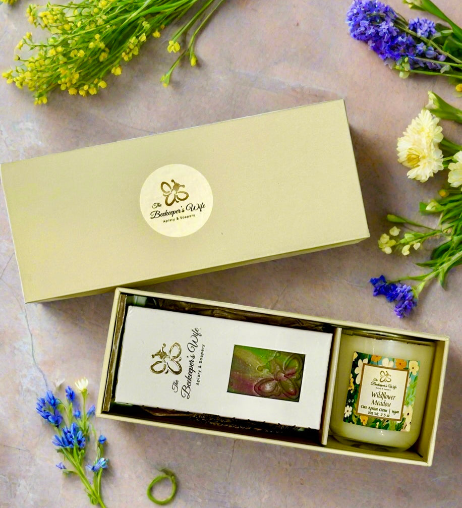 Wildflower Meadow Soap & Candle Gift Box - Beekeepers.Wife