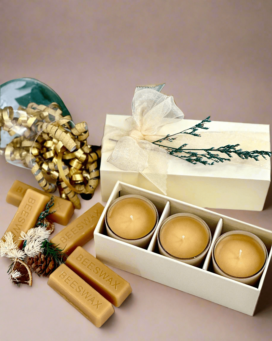 Bee Joyful Beeswax Candle Trio - Beekeepers.Wife
