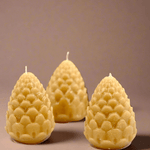 Beeswax Pine Cone Candle - Beekeepers.Wife