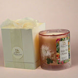 Beija Flor Cheirosa Blown Glass Wood Wick Candle - Beekeepers.Wife