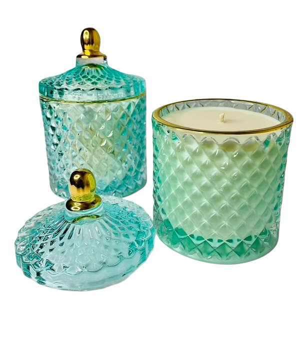 Destash: 2 Moulin Rouge Tiffany Blue 16/17 Candle Jars - The Beekeeper's Wife