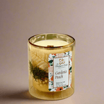 Gardenia Peach Blown Glass Wood Wick Candle - Beekeepers.Wife