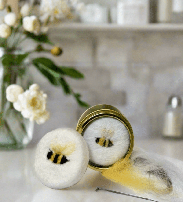 Honey Bee Merino Wool Felted Soap - Beekeepers.Wife