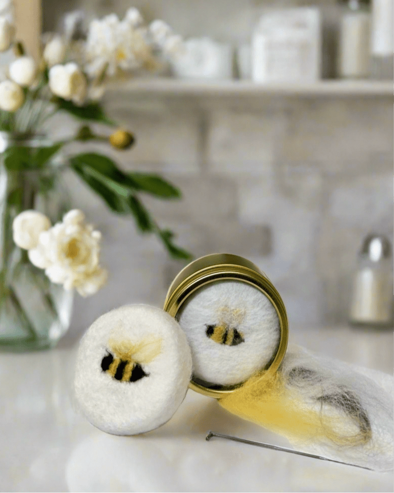 Honey Bee Merino Wool Felted Soap - Beekeepers.Wife